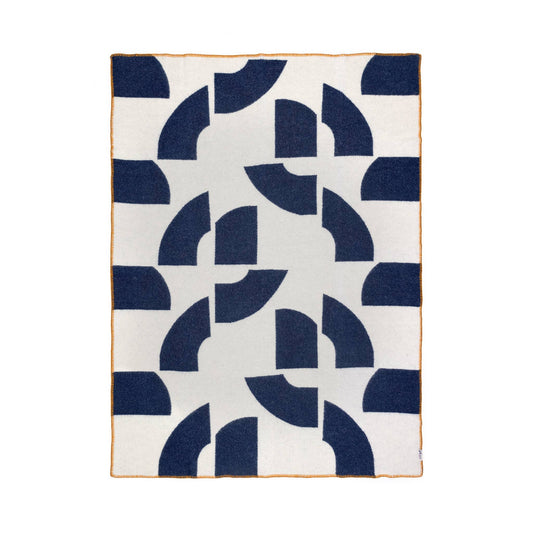 Wool Throw Blanket: Deko Navy