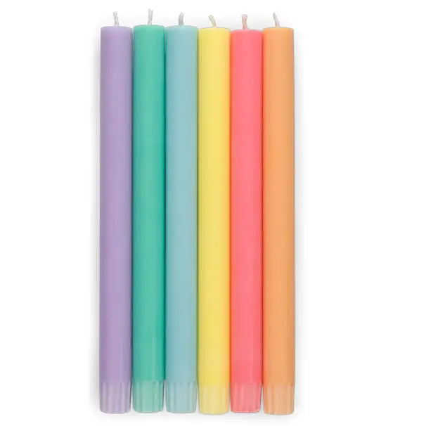 Dinner Candle Six Pack - Assorted Colours