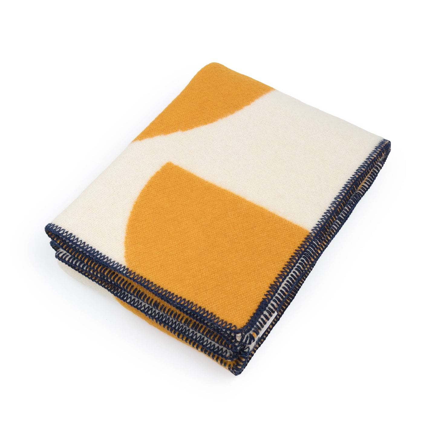 Wool Throw Blanket: Deko Mustard