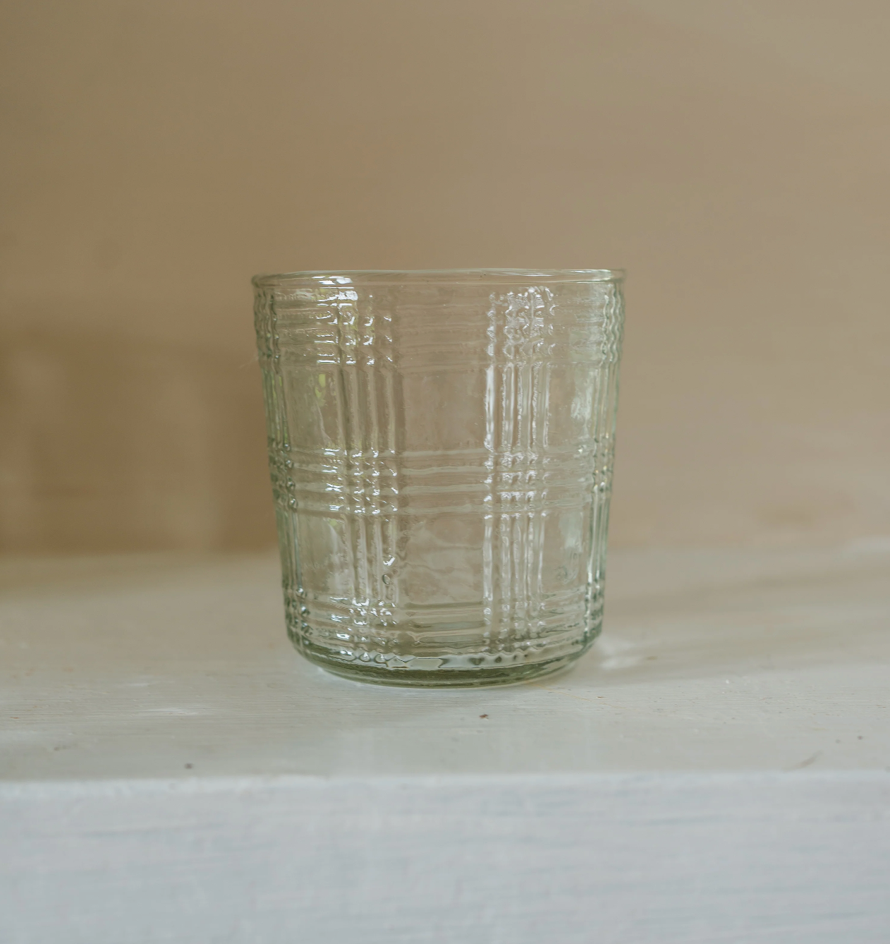 Glass with Check Pattern