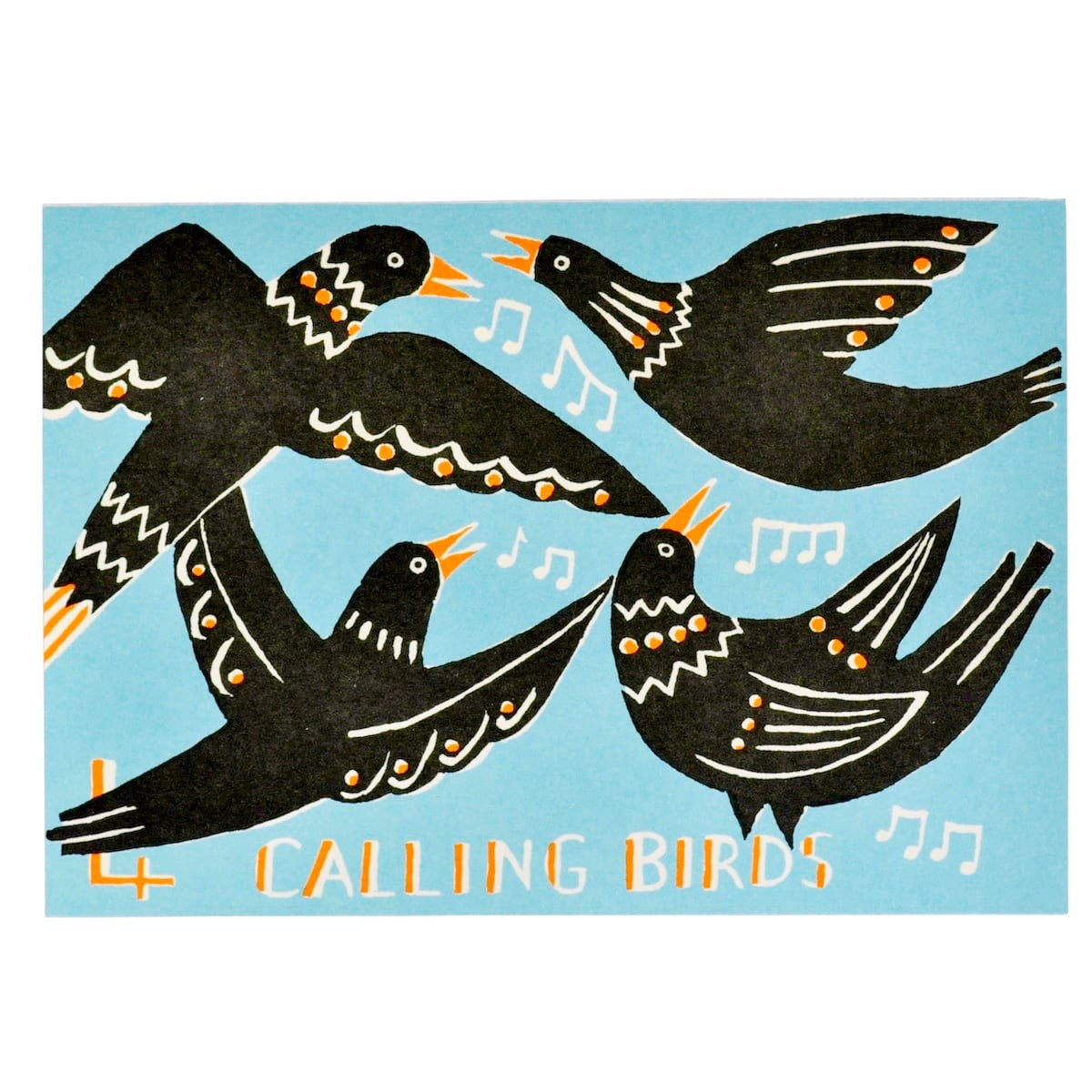 Christmas Cards Four Calling Birds Pack of 10
