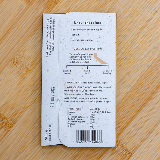 Darkroom Chocolate - 70% Honduras Apach 50g Bar
