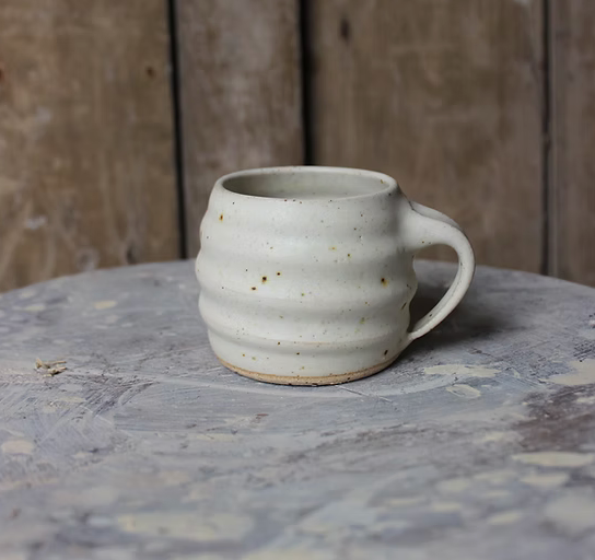 Spiral Espresso Mug White