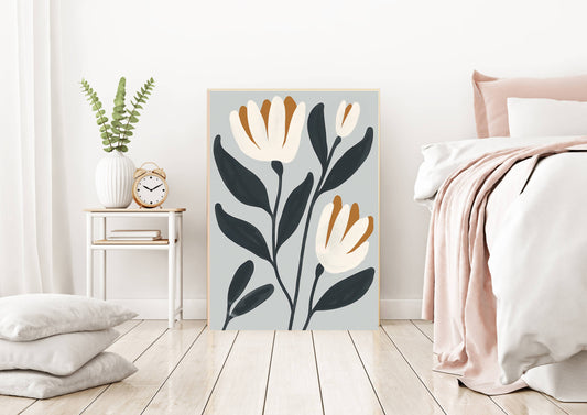 Retro Mid Century Flower Art Print