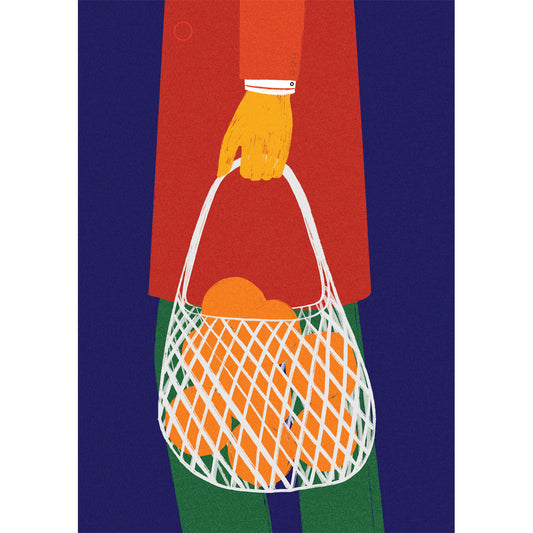 Oak Framed A3 Print - Shopping