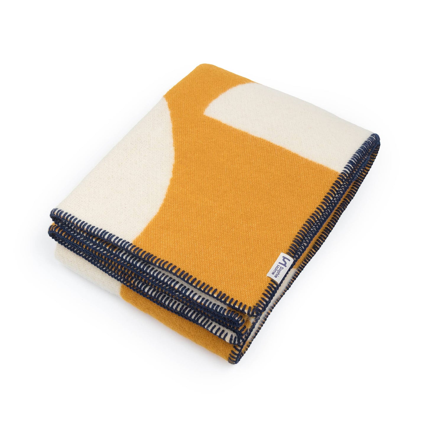 Wool Throw Blanket: Deko Mustard