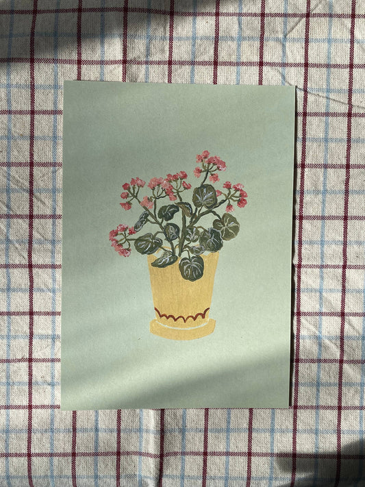A5 print- Geraniums
