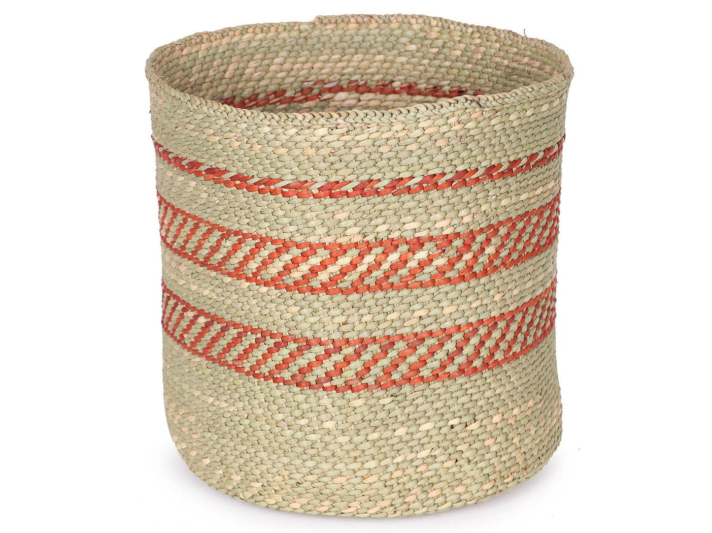 Millie Terracotta & Natural Woven Storage/Planter Basket