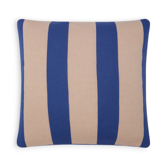 Cotton Knit Throw Pillow/Cushion - Enkel Cobalt Blue