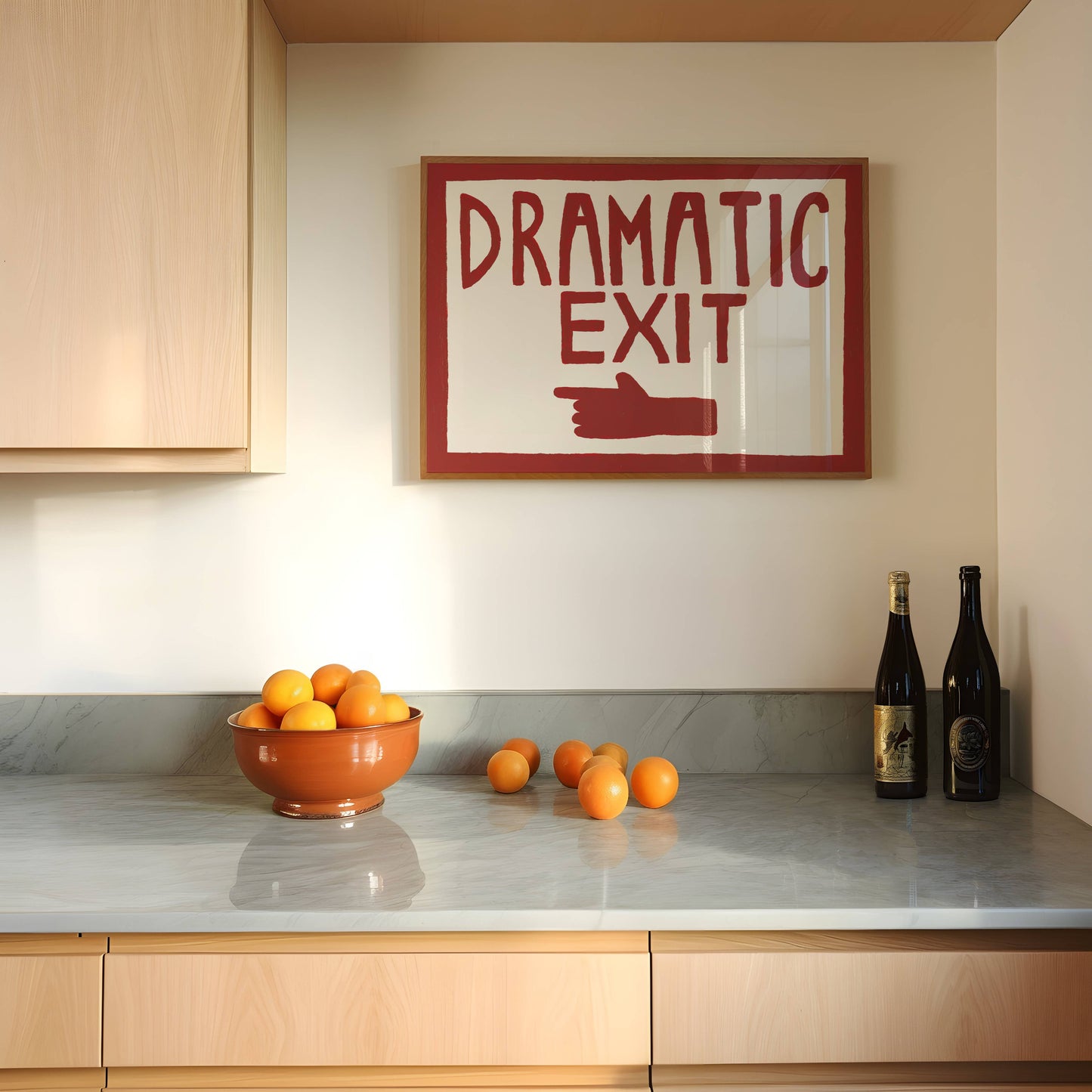 Dramatic Exit Pointing LEFT Poster