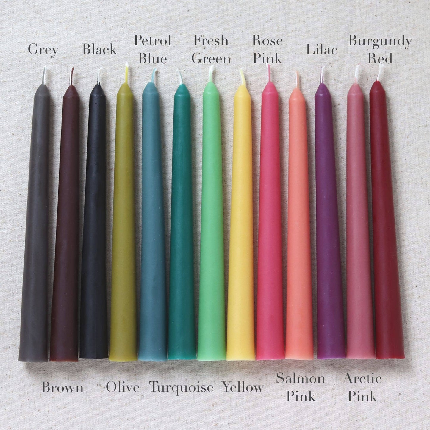 Coloured Beeswax Taper Candle