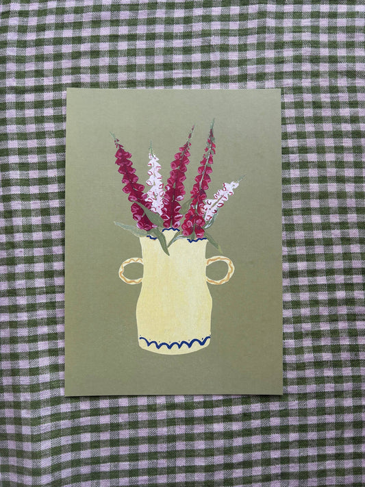 A5 print- Foxgloves
