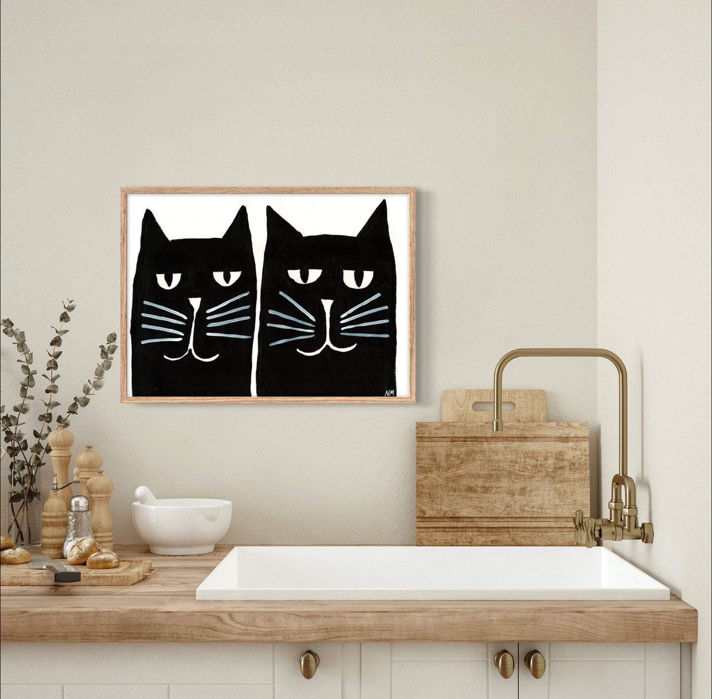 Two black cats