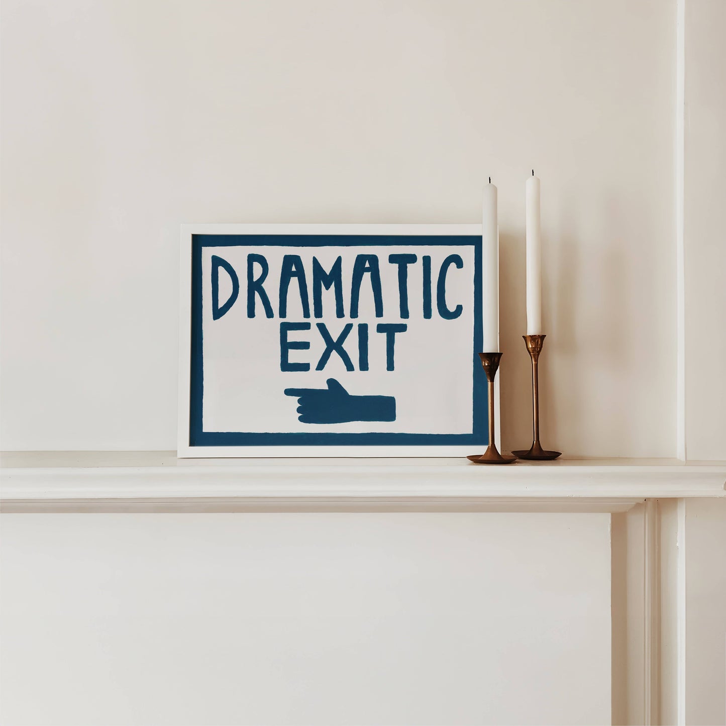 Dramatic Exit Pointing LEFT Poster