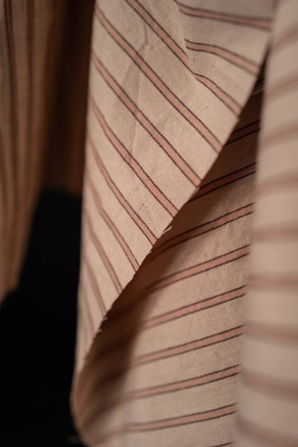 Fabric by the Metre: Whiskey Cotton/Linen Stripe