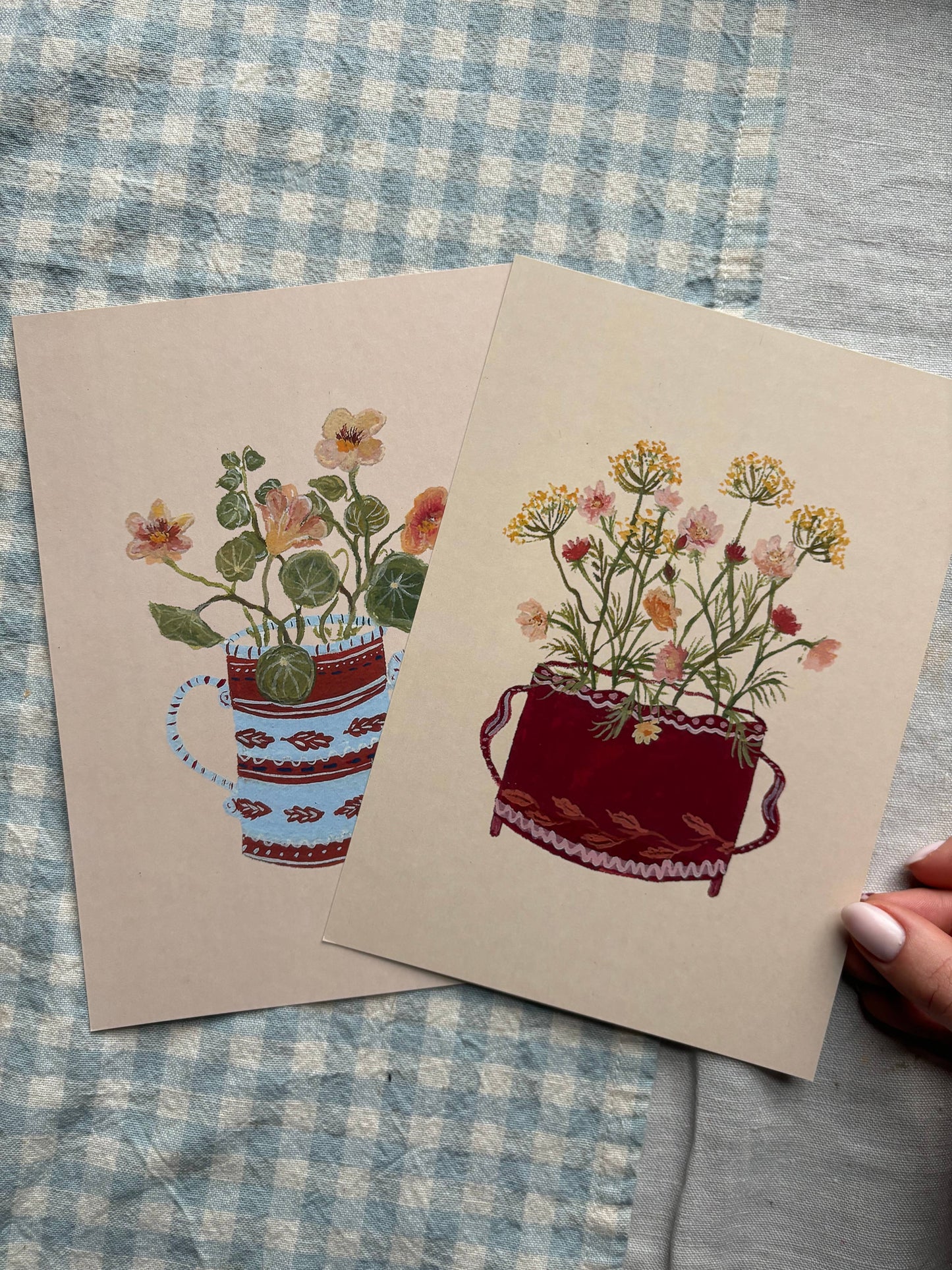 A5 print- Apricot Nasturtium