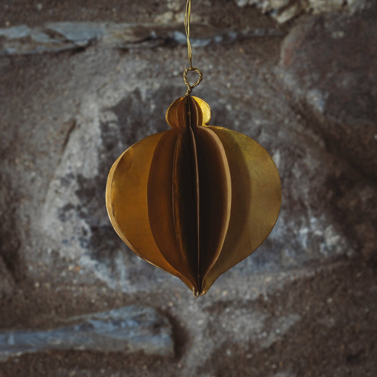 Brass Bauble Hanging Decoration