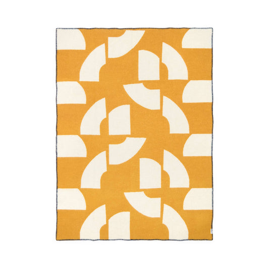 Wool Throw Blanket: Deko Mustard