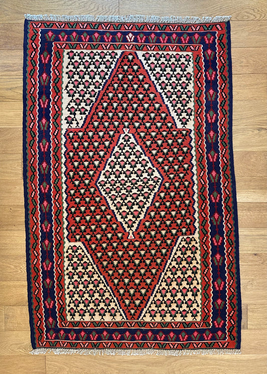 Vintage Senneh Kilim Medium Rug