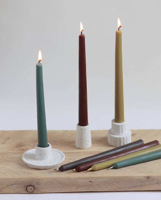 Coloured Beeswax Taper Candle