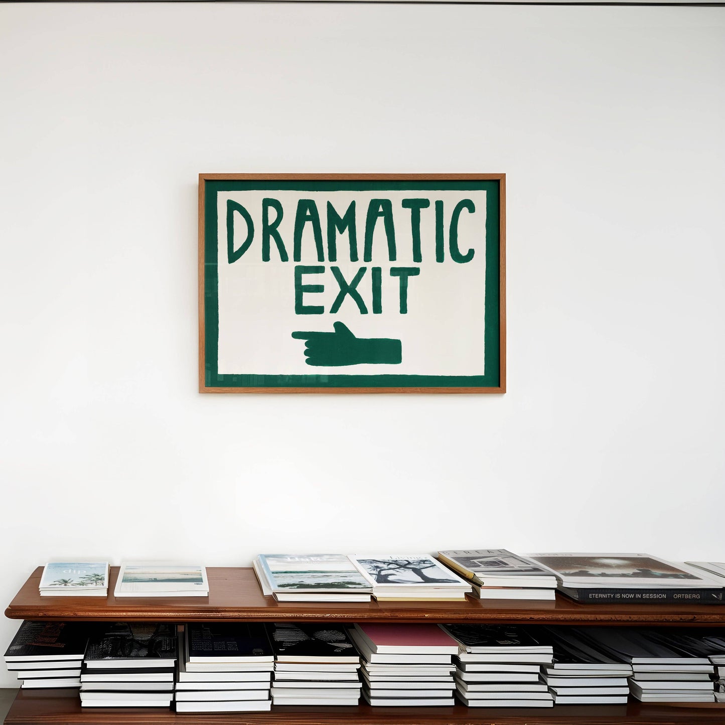 Dramatic Exit Pointing LEFT Poster