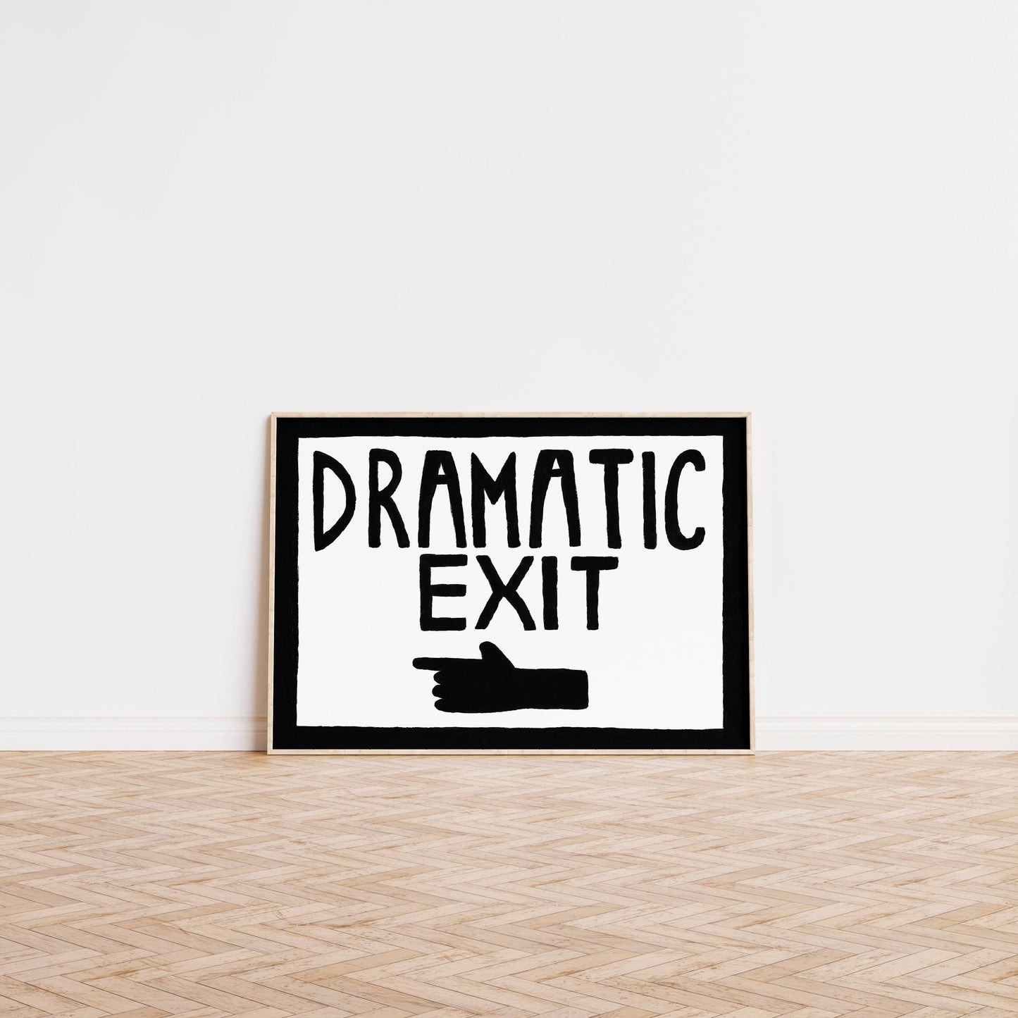 Dramatic Exit Pointing LEFT Poster