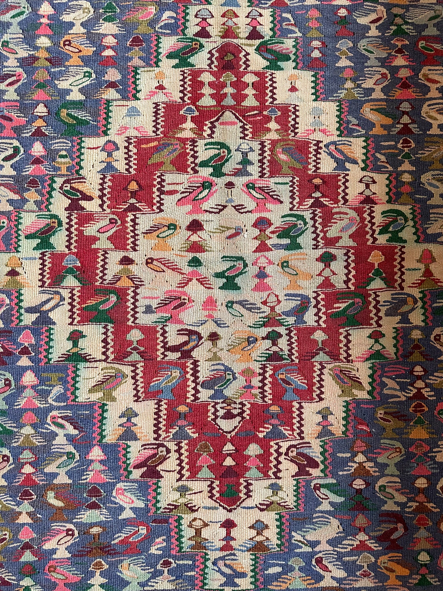 Vintage Senneh Kilim Rug - 4