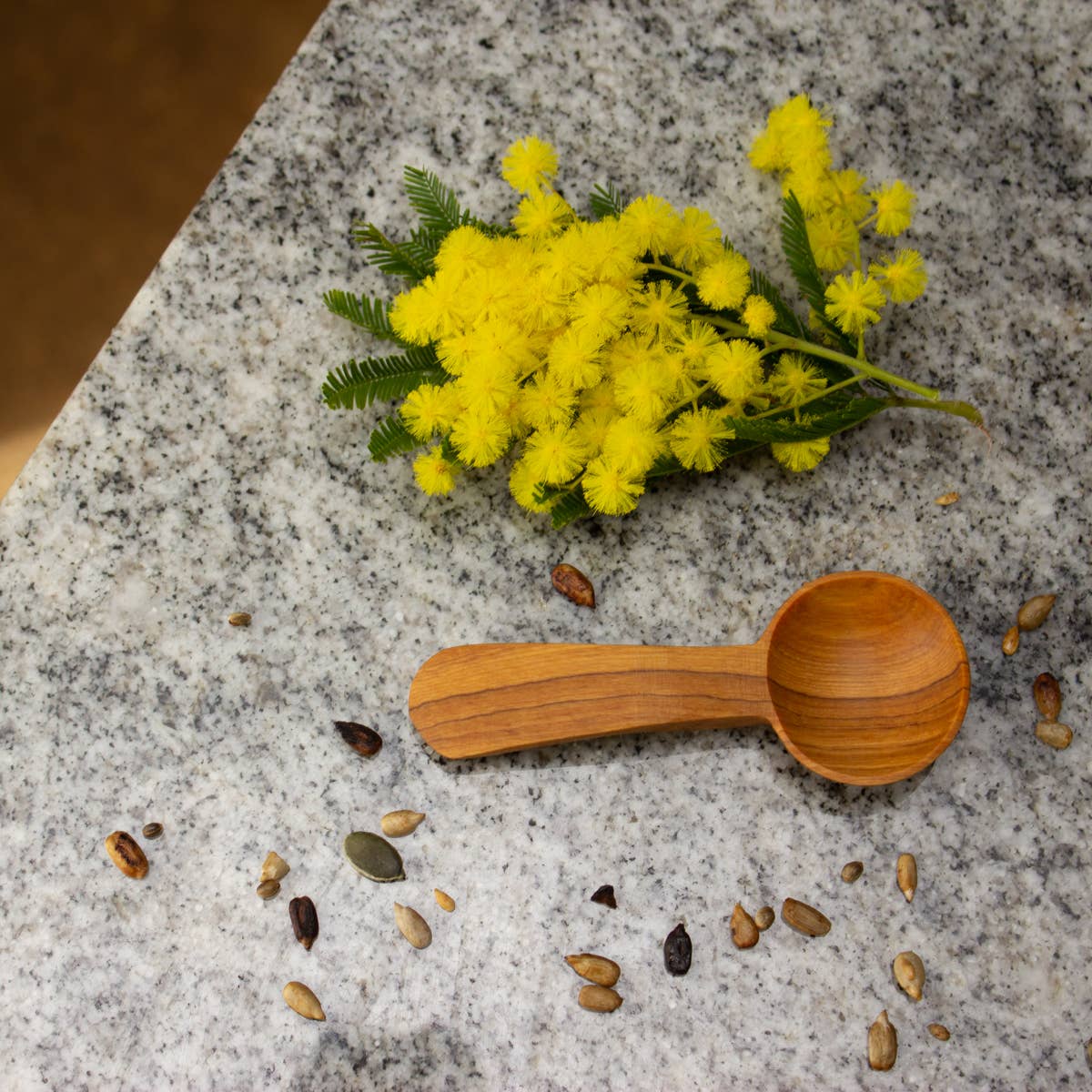 Olive Wood Salt Spoon