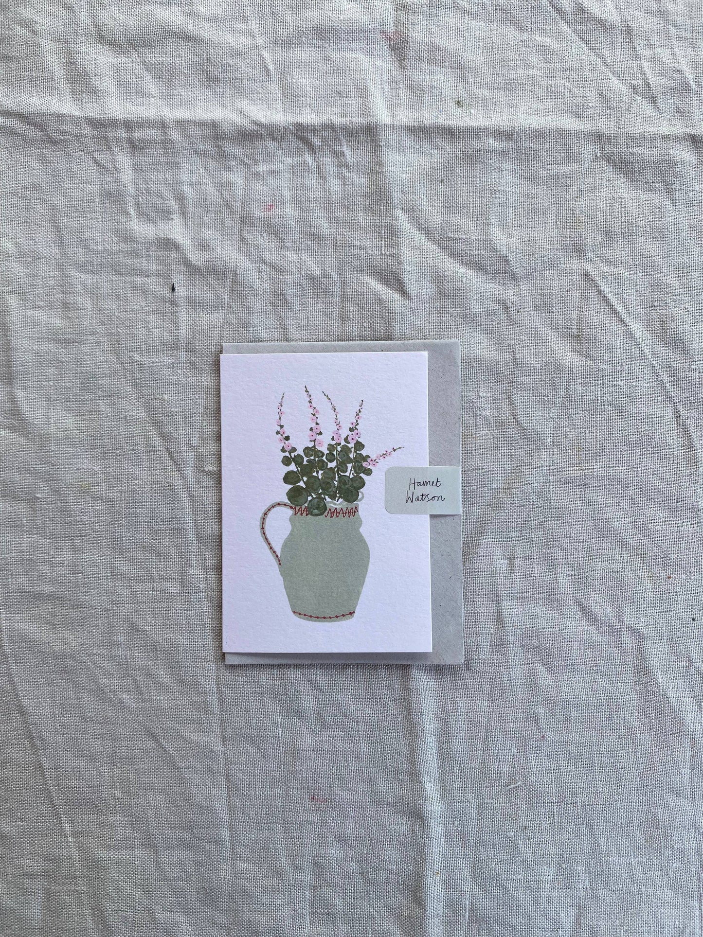 Hollyhocks mini card