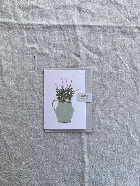 Hollyhocks mini card