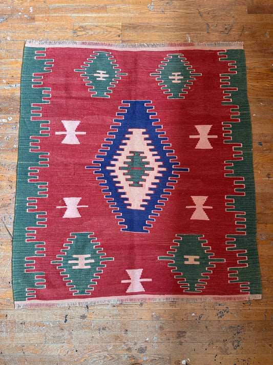 Vintage Turkish Kilim Rug - 4