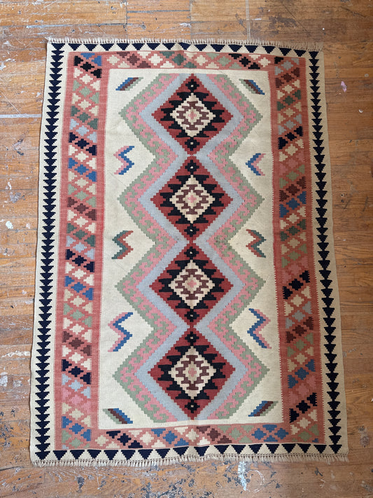 Vintage Turkish Kilim Rug - 5