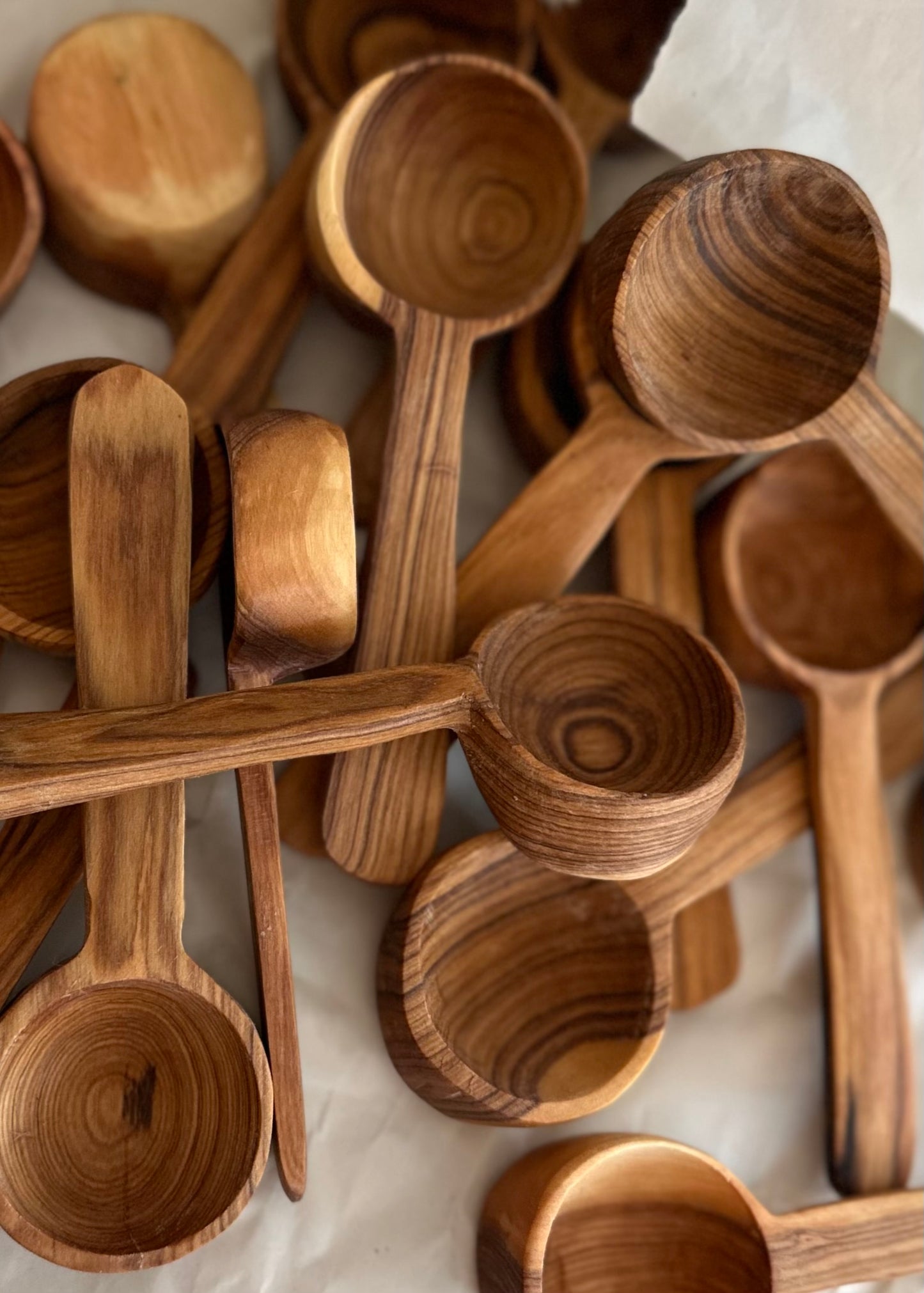 Olive Wood Flat Based Coffee Spoon