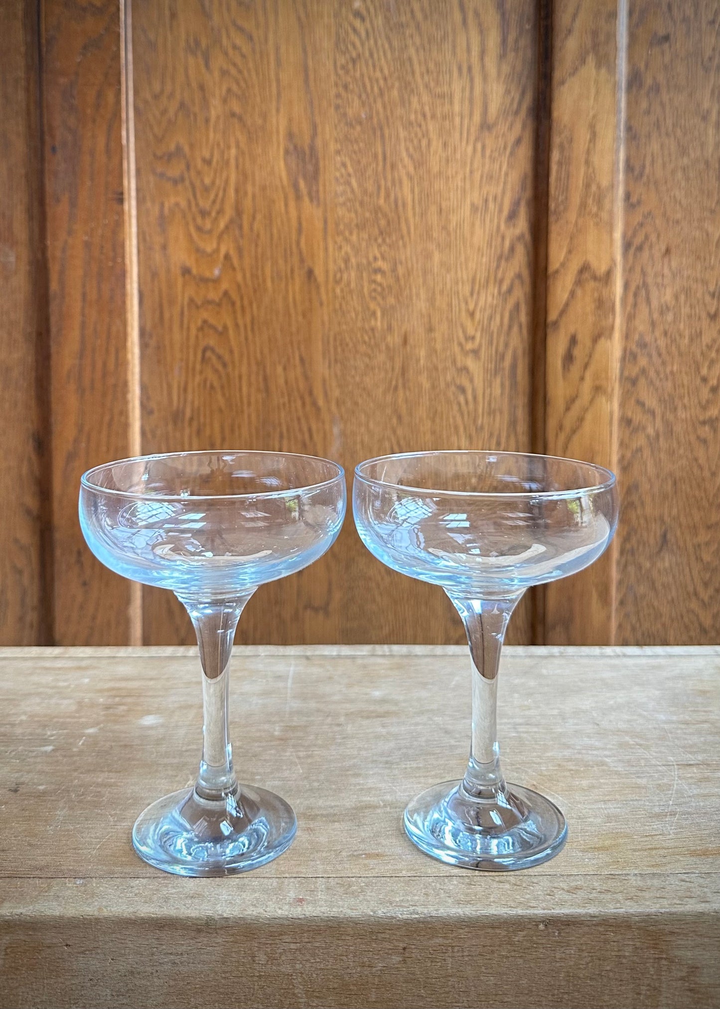 Deco Champagne Cocktail Martini Coupe Set of 2