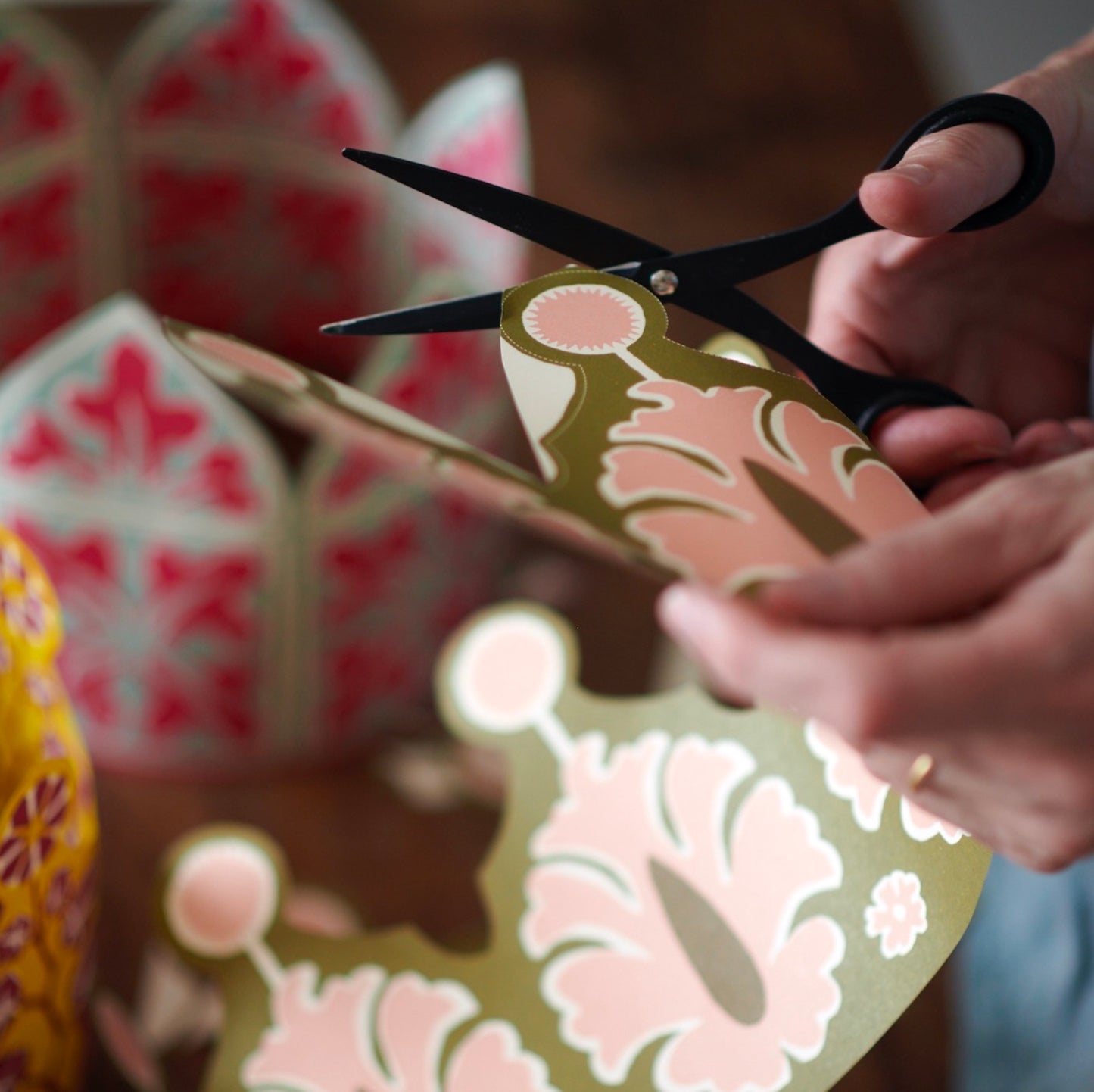 Six Colourful Paper Coronets