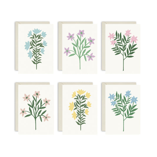 Notecards Delicate - Set of 6