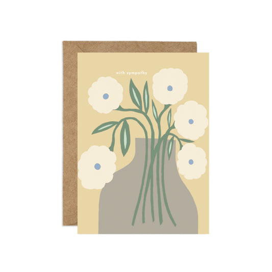 Card With Sympathy Vase