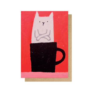 Card Cat in a Cup