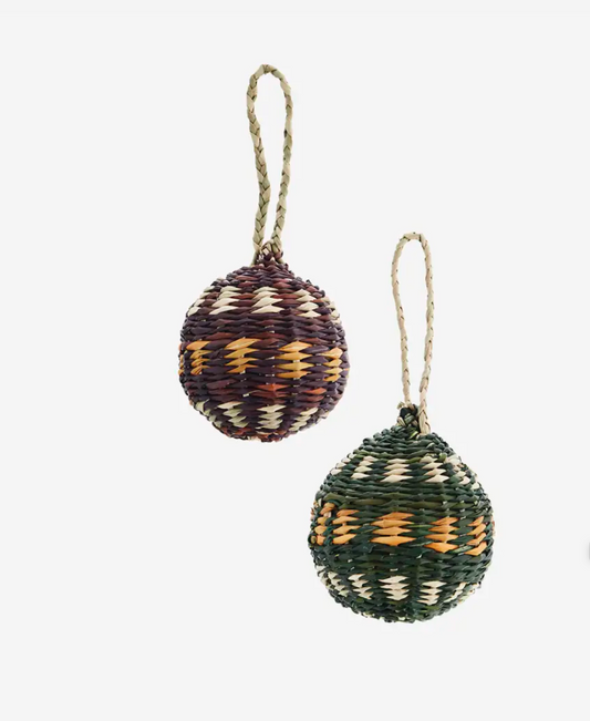 Decoration Seagrass Bauble - Assorted Colours