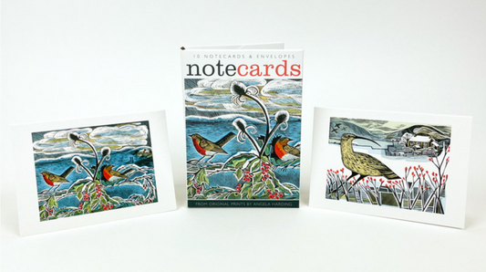Winter Notecards - Curlew & Robins