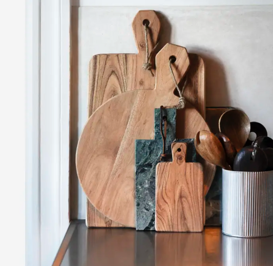 Acacia Round Serve Board