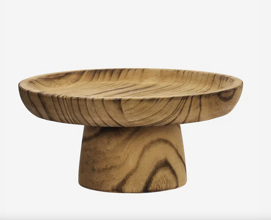 Wooden Pedestal Tray
