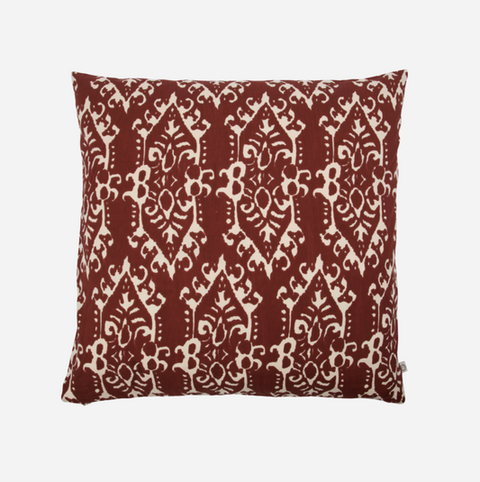 Ikat Cushion - Brick Red