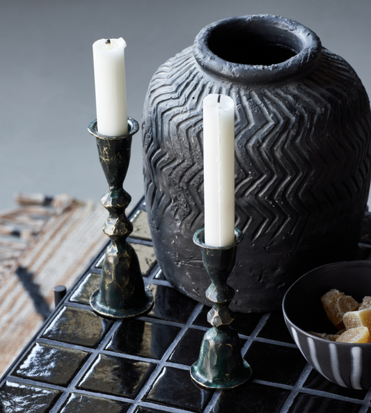 Mera Black Iron Candle Holder - Assorted