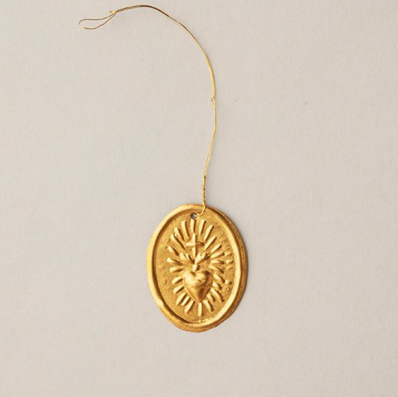 Gold Oval Milagros Disc Decoration