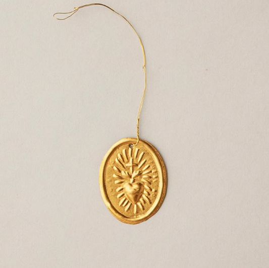 Gold Oval Milagros Disc Decoration