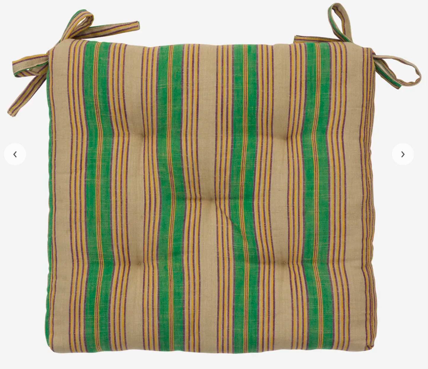 Sandra Cotton Stripe Seat Pad