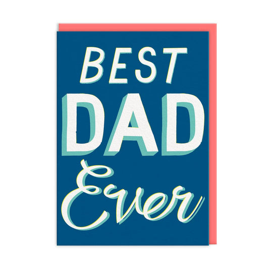 Best Dad Ever Typographic Father's Day Card