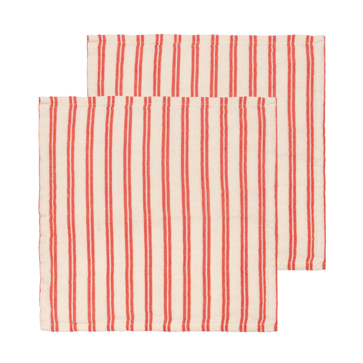 Cotton Napkin 2 Pack: Red Stripe