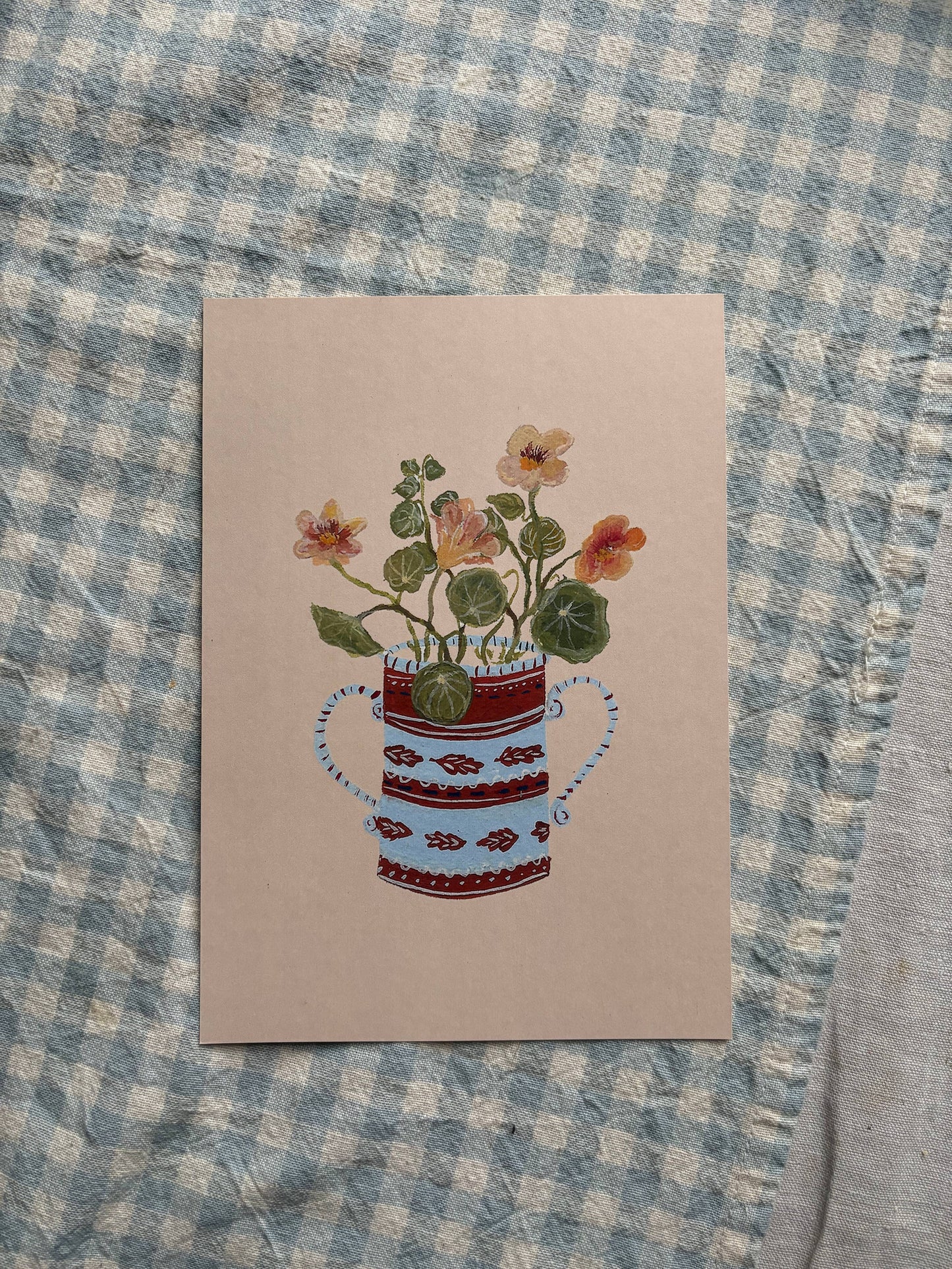 A5 print- Apricot Nasturtium